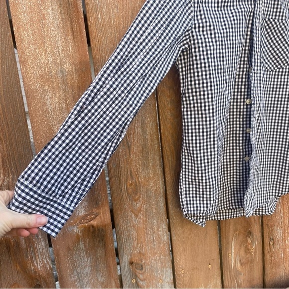 BASIC EDITION Boys Black White Checked Long Sleeve Button Down Collar Size 10-12 - Picture 4 of 8